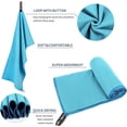 thumbnail image 3 of Toalla de viaje de microfibra, suave, ligera y de secado rápido, súper absorbente, compacta, ideal para viajes, deportes y playa, ideal para acampar, mochilas y gimnasio., 3 of 5
