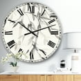thumbnail image 2 of Designart Oversized Off-White Analog Round Cabin Lodge Modern Wall Clocks, CLM30592-C23, 2 of 3