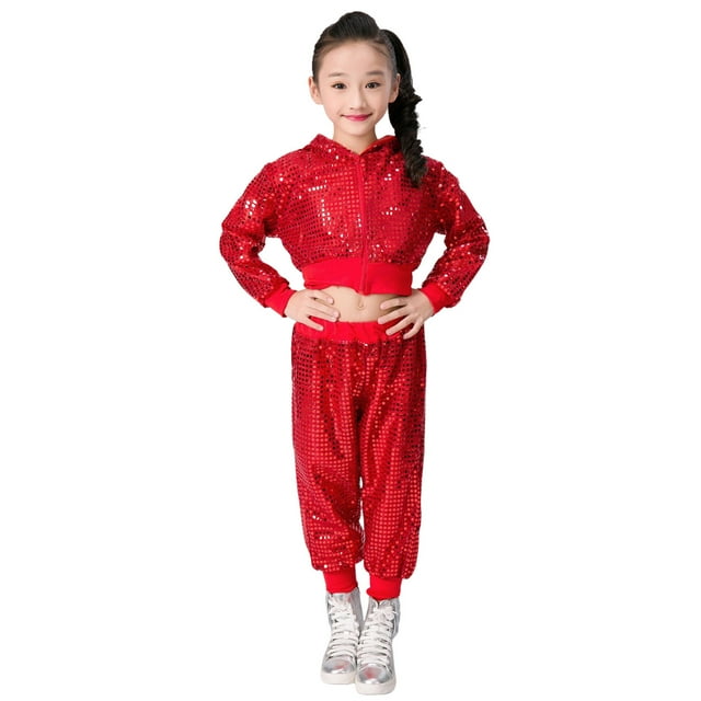 2025 Boy Big s Sweat Tops Clothes Sequin Glitter Ruffle Pants For Party Carnival Gown Top Clothes 4T Pants Outfits Set