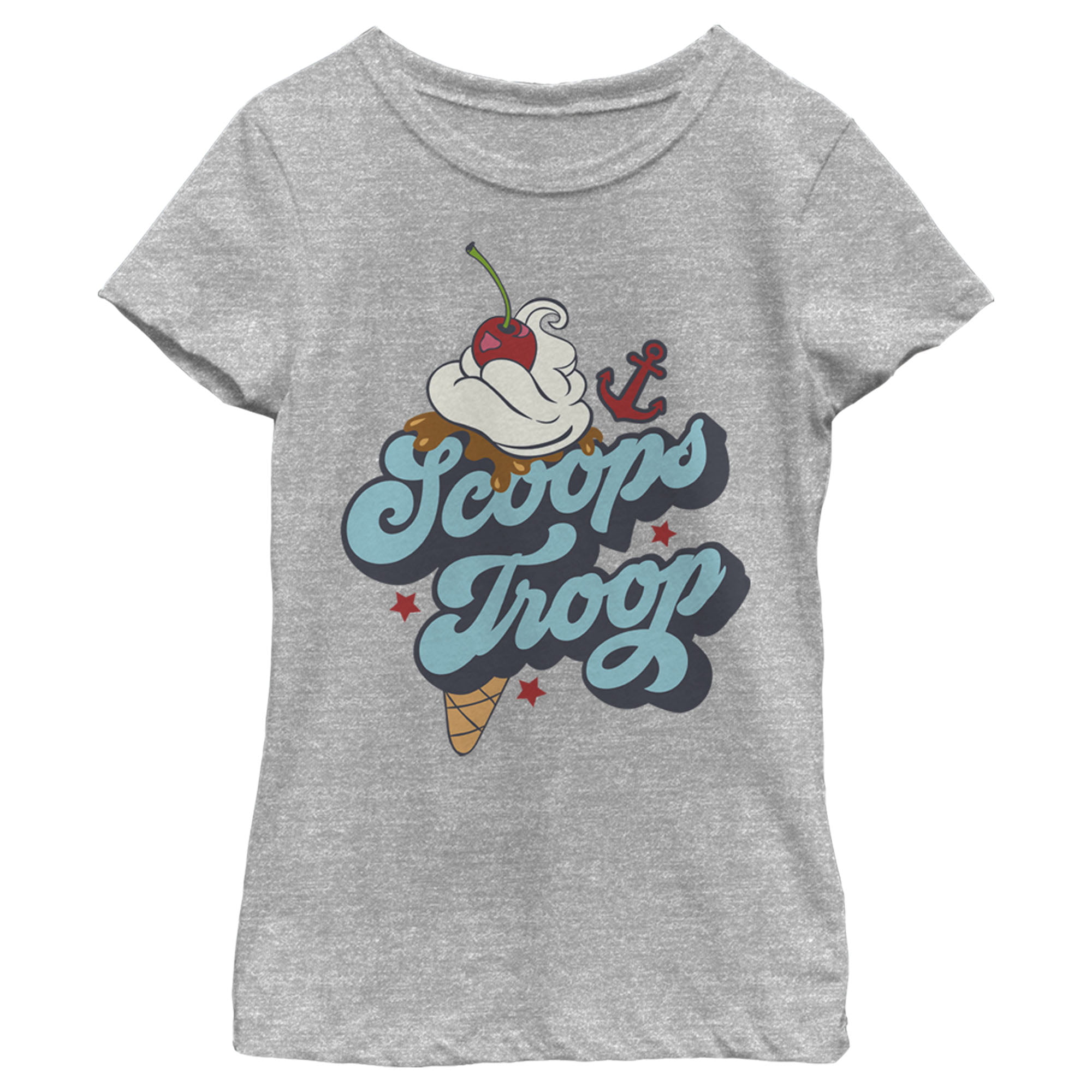 Stranger Things Girls' Scoops Troop Ice Cream T-Shirt - Walmart.com ...