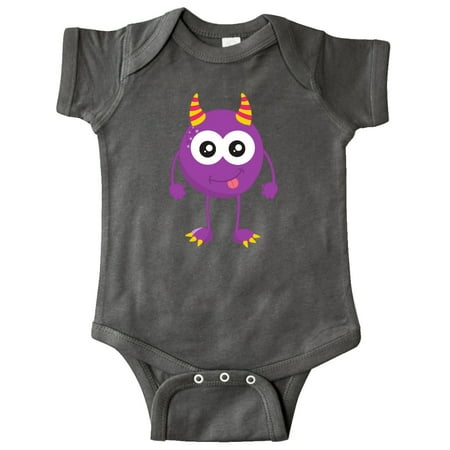 

Inktastic Cute Monster Little Monster Purple Monster Horns Gift Baby Boy or Baby Girl Bodysuit