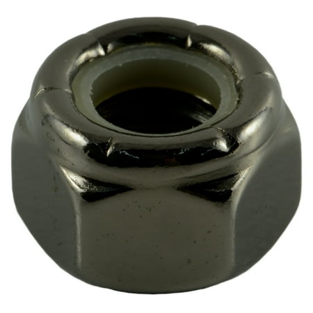 

5/16 -24 Black Chrome Plated Steel Fine Thread Nylon Insert Lock Nuts (6 pcs.)