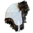 thumbnail image 2 of Envision Avenue Womens Quilted White Trapper Hat with Plush Brown Fur Aviatior, 2 of 2