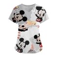 thumbnail image 3 of Mickey Mouse Disney Cuello en V Salón de belleza Médico de mascotas 2024 Uniforme de enfermera superior Top de mujer 2023 Ropa de enfermería de bolsillo Hospital, 3 of 5