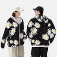 thumbnail image 6 of Daiia Daisies Flowers UPF 50+ Sun Protection Hoodie Jacket Lightweight Long Sleeve Sun Shirt for Women Men with Pocket Hiking Outdoor-Small, 6 of 9