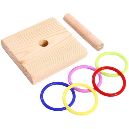Gym Pet Supplies Wooden Foraing IQ Training Stacking Color Ring Toys Bird Chew Toy Parrots Platform Playground WOOD