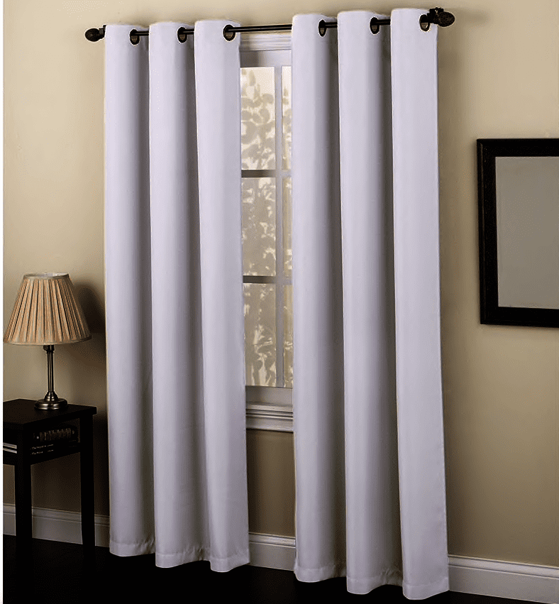 Solid Amy Thermal Blackout Window Curtain With Shiny Back To Reflect ...
