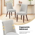 thumbnail image 4 of AFO Upholstered Dining Chairs Set of 4 with Solid Wood Legs & Padded Seat, Wood Mid Century Side Chairs for Kitchen Desk, Dining Room and Restaurant, Light Grey, 4 of 13