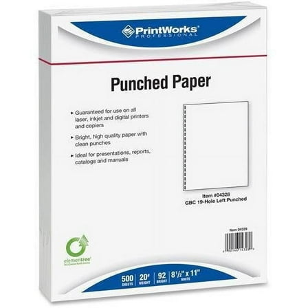 Printworks PAPER GBC PUNCH 20# WE (04328)