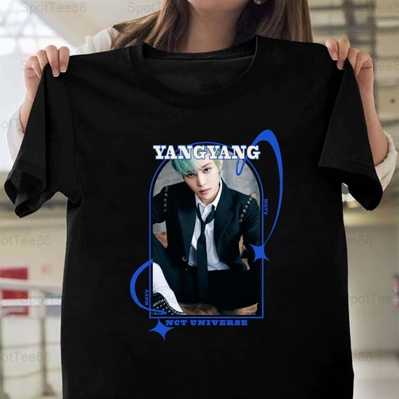 Yangyang WayV Retro Vintage K Pop Boy Band Music Fan Graphic Design Print Unisex T-Shirt Y0745, Up to Size 5XL