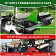 thumbnail image 2 of Golf Cart Rear Storage Bag for 4 Passenger EZGO, , Yamaha Golf Carts, 900D Water-Repellent No Drilling Grocery Shopping  Box with Secure Net and Adjustable Straps for 2+2 Seat, 2 of 7