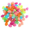 thumbnail image 1 of 100pcs Fish Tank Fluorescent Pebble Garden Parterre Decor Glow Stone Green, 1 of 9