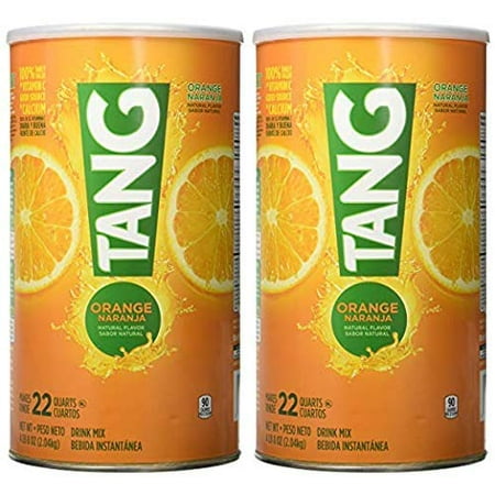 Tang Orange Drink Mix, 72oz (Pack of 2),  Powdered Drink Mix   (Each Container makes 22 qts.), (Best Drinks To Make With Tequila)