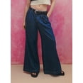 thumbnail image 5 of GXFC Women's Denim Wide Leg Trousers Casual Baggy Jeans High Waist Pants Lounge Loose Slacks Trousers for Women Teen Juniors Girls Streetwear ,Spring Fall, 5 of 6