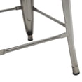 thumbnail image 5 of BELLEZE Set Of 4, 30Inch Metal Bar Stools Dining Chairs With Wood Seat, Stackable Counter Height Barstools, Gunmetal, 5 of 5