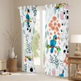thumbnail image 3 of Homewish Blue Parrot Curtains Pack of 2 (42x84 Each) for Teens Boys Girls,Flower Animal Curtains Blackout,Dreamy Princess Bedroom Curtains,Ultra Soft Home Decor, 3 of 6