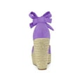 thumbnail image 2 of DARING DIVA Women's Espadrilles Tie Up Ankle Strap Wedges Sandals Purple 7.5, 2 of 7