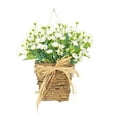 thumbnail image 2 of Farmhouse Cream Hydrangea Basket Wreath for Front Door,Rattan Door Hanger with Wildflowers Burlap Bow,Artificial Floral Wreath for Porch Wall Decor,Wedding Holiday Year-Round Home Decoration, 2 of 9