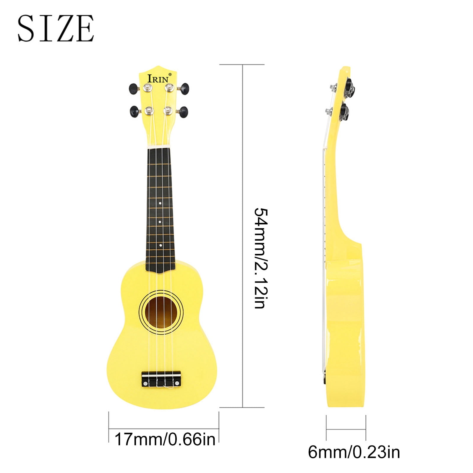 Ukulele 21 Inch Professional Ukelele Small Guitar Delicate Tunings Pegs 4 String Ukulele Wood Gift for Beginner Learning