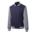 thumbnail image 5 of Sport-Tek Fleece Letterman Jacket-S (True Navy/ Vintage Heather), 5 of 6