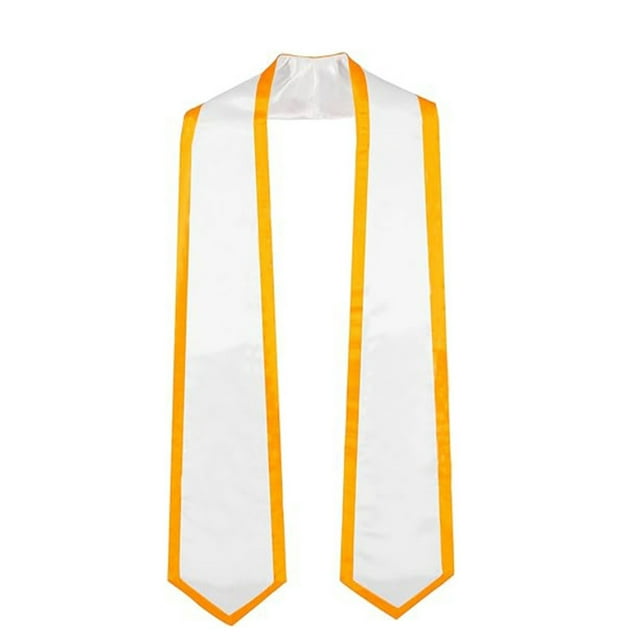Fgnfyis Graduation Stole for College 72 Inches Double Layer Honor Sash Scarf with Ribbon for Adults Gold