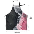 thumbnail image 2 of Cauagu Pink White Ocean Waves Aprons with Pockets,Waterproof Apron for Women,Kitchen Cooking Apron Adjustable Bib Aprons Chef Apron for Cooking,Drawing,Crafting, 2 of 8