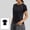 Black, variant on Womens Workout Tops Short Sleeve Crew Neck Yoga Pilates Breathable Athletic Gym Running Shirts White