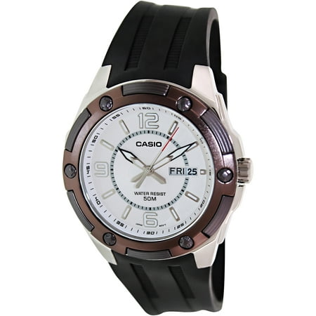 Casio Men's Core MTP1327-7A2V Black Resin Quartz Watch