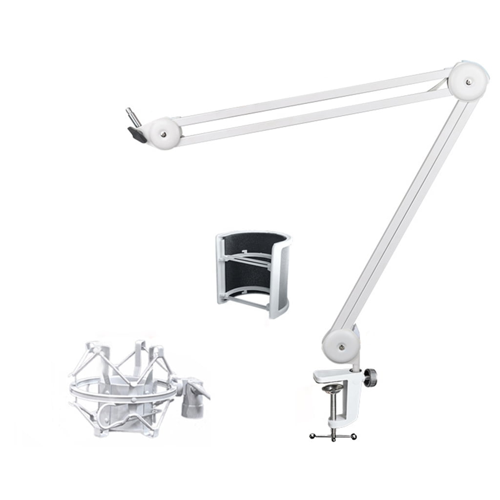 Foldable Mic Boom All Metal Microphone Arm Stand Holder with/without Shockproof Mount for Podcasters and Streamers