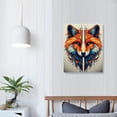 thumbnail image 3 of ONETECH Animal Canvas Wall Art Abstract Animal Decoration Picture Home decor Two Foxes Artwork for Bedroom Bathroom Room Home Office Decor, 3 of 4