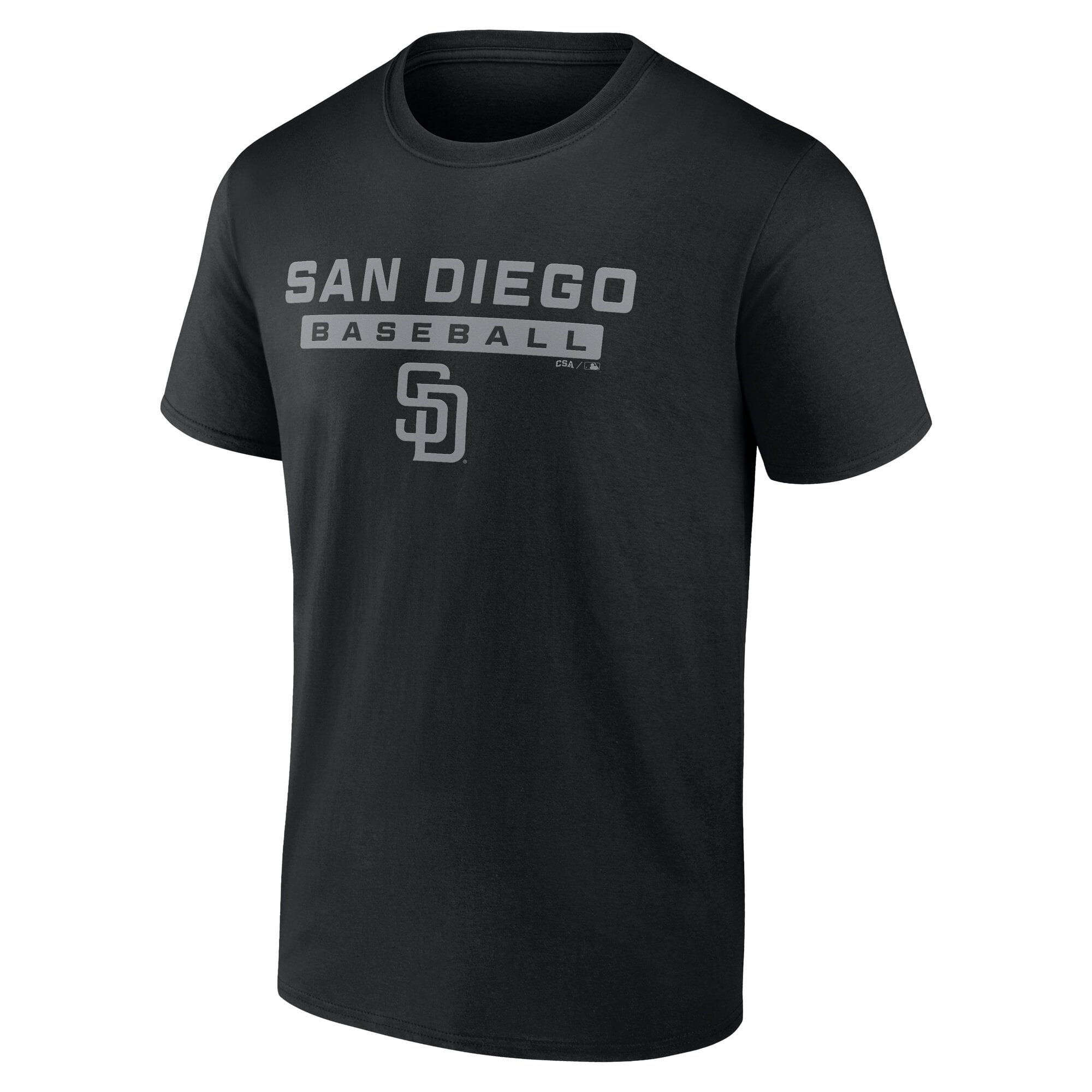MLB San Diego Padres Men's Black Tonal Cotton Short Sleeve Tee