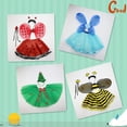 thumbnail image 3 of 2pcs / set Disfraces de mariposa Conjunto de falda de tutú de ala Conjunto de vestido de hadas de ángulo para niñas (Mariposa danzante), 3 of 3