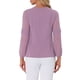 thumbnail image 3 of INSPIRAR CHIC Blusa de Chifón para Mujer con Cuello de Llave, Manga de Parchwork, Elegante Top de Trabajo M Color Púrpura Oscuro, 3 of 6