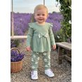 thumbnail image 3 of RUINIXCW Toddler Baby Girl Fall Outfit Floral Long Sleeve Tops and Pants 2 Pcs Set, 3 of 8