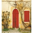 thumbnail image 3 of Ambesonne Rustic Duvet Cover Sets, Aged Doors Tuscan House, 2-Queen, Yellow Beige Red, 3 of 7