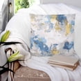 thumbnail image 3 of 26x26 Pillow Covers Set of 2, Blue Yellow Beige Throw Pillow Covers Decorative Couch Cushion Case, Retro Abstract Modern Art Painting Microfiber Square Pillowcases for Bedroom Car Living Room, 3 of 7
