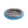 thumbnail image 2 of Taotanxi Round Donut Cat and Dog Cushion Bed, 17in Pet Bed for Small or Medium Dogs, Anti-Slip & Water-Resistant Bottom, Soft Durable Fabric Pet Beds, Washable Calming Cat Bed Blue, 2 of 6