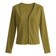 thumbnail image 4 of Trendfront Womens Solid Color Cardigan Long Sleeve Open Front Lightweight Knit Relaxed Fit Casual Longline Layering Sweater, 4 of 4