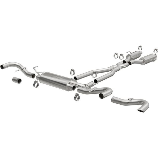 Fits 2022-2023 Jeep Grand Cherokee Magnaflow Performance Exhaust System Kit 19606 NEO Series Cat-Back System; Stainless Steel; With Mufflers; 2-1/2 Inch Pipe Diameter; Dual Exhaust With Dual Exit