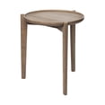 thumbnail image 1 of homeroots Salon 380718 Table d'Appoint Ronde en Bois Brun avec Base à Trois Pattes, 1 of 1