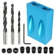 thumbnail image 1 of ODOMY Tornillo de Orificio de Bolsillo 15 Grados Jig Dowel Taladro Localizador de Ángulo de Junta, 1 of 11