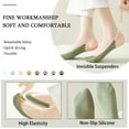 thumbnail image 6 of LDU No Show Socks for Women with Non-Slip Grip, 6 Pairs, 6 of 7
