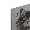 thumbnail image 2 of Luxe Metal Art 'Half Cat' by Pechane, Metal Wall Art, 12"x16", 2 of 9