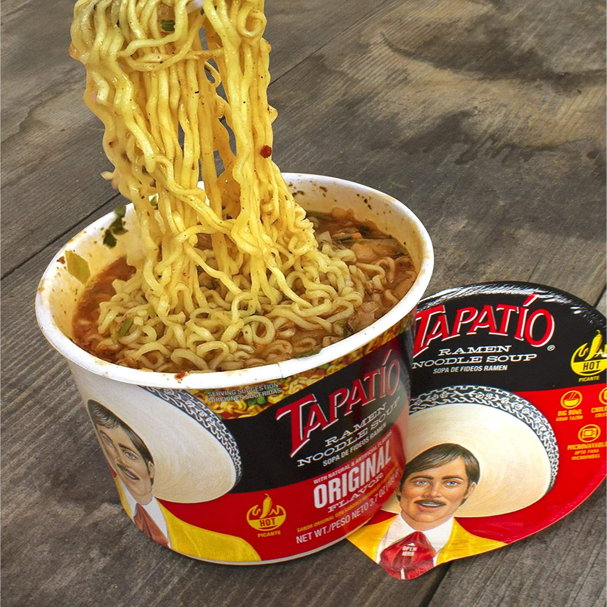 Tapatio Original Flavor Ramen Noodle Soup, 3.7 oz (Pack of 12)