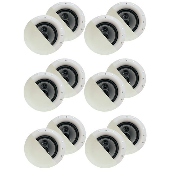 Acoustic Audio CSic84 Frameless In Ceiling 8" Speaker 6 Pair Pack 3 Way Home Theater Speakers