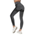 thumbnail image 2 of KIHOUT Deals 2023 Women's High Waist Tummy Control Cropped Stretch Yoga Pants Hip Tight-Fitting Quick-Drying Leggings, 2 of 9