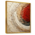 thumbnail image 2 of Designart "Earthy Red Pottery Spirals I" Abstract Spirals Floater Framed Canvas Prints, 2 of 5