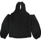thumbnail image 2 of bar III Womens Keyhole Cold Shoulder Blouse, deepblack, 2XL, 2 of 2