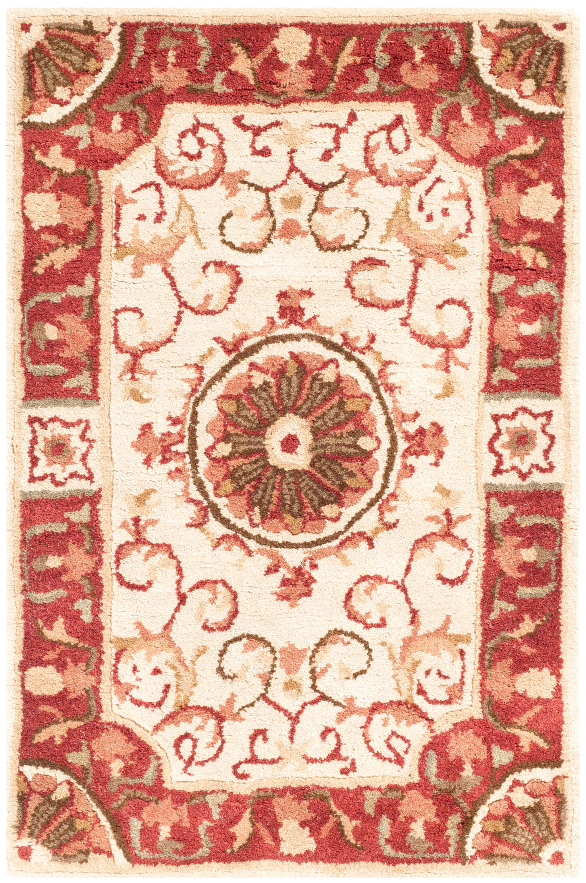 Safavieh Empire Naira Oriental Wool Area Rug, Ivory/Red, 2' x 3'