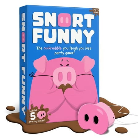 Snort Funny Party Games, The Oinkcredible You Laugh You Lose Party Game Pig Game with 150 Challenge Cards Fun and Engaging Family Reunion & Adult Games for Groups